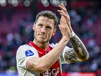 AFC Ajax Amsterdam forward Wout Weghorst plays during the match between Ajax and Groningen at the Johan Cruijff ArenA for the Dutch Eredivis...