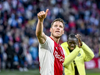 AFC Ajax Amsterdam forward Wout Weghorst plays during the match between Ajax and Groningen at the Johan Cruijff ArenA for the Dutch Eredivis...