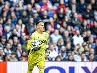 FC Groningen goalkeeper Etienne Vaessen participates in the match between Ajax and Groningen at the Johan Cruijff ArenA for the Dutch Erediv...