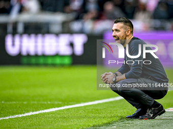 AFC Ajax Amsterdam trainer Francesco Fariolo is present during the match between Ajax and Groningen at the Johan Cruijff ArenA for the Dutch...