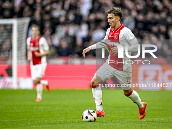 AFC Ajax Amsterdam forward Mika Godts plays during the match between Ajax and Groningen at the Johan Cruijff ArenA for the Dutch Eredivisie...