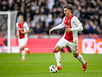 AFC Ajax Amsterdam forward Mika Godts plays during the match between Ajax and Groningen at the Johan Cruijff ArenA for the Dutch Eredivisie...