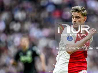 AFC Ajax Amsterdam midfielder Kenneth Taylor plays during the match between Ajax and Groningen at the Johan Cruijff ArenA for the Dutch Ered...