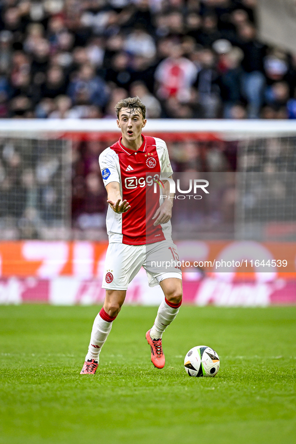 AFC Ajax Amsterdam defender Youri Baas plays during the match between Ajax and Groningen at the Johan Cruijff ArenA for the Dutch Eredivisie...