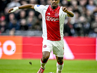 AFC Ajax Amsterdam defender Jorrel Hato plays during the match between Ajax and Groningen at the Johan Cruijff ArenA for the Dutch Eredivisi...