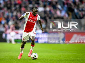 AFC Ajax Amsterdam forward Bertrand Traore plays during the match between Ajax and Groningen at the Johan Cruijff ArenA for the Dutch Erediv...