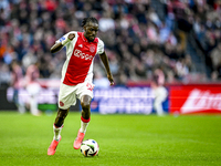 AFC Ajax Amsterdam forward Bertrand Traore plays during the match between Ajax and Groningen at the Johan Cruijff ArenA for the Dutch Erediv...