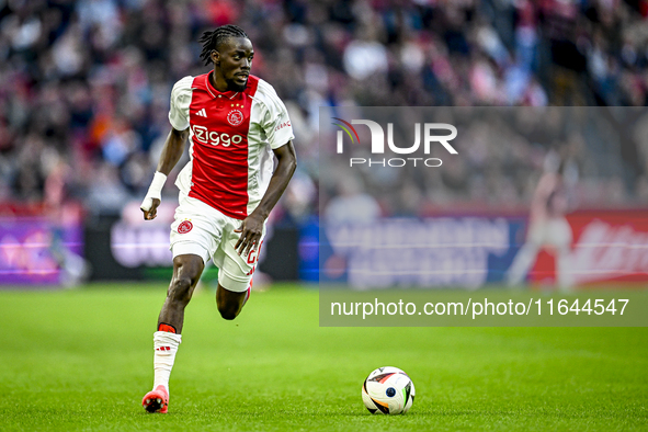 AFC Ajax Amsterdam forward Bertrand Traore plays during the match between Ajax and Groningen at the Johan Cruijff ArenA for the Dutch Erediv...