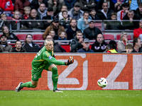 AFC Ajax Amsterdam goalkeeper Remko Pasveer plays during the match between Ajax and Groningen at the Johan Cruijff ArenA for the Dutch Eredi...