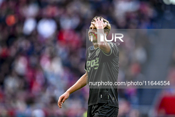 FC Groningen midfielder Johan Hove plays during the match between Ajax and Groningen at the Johan Cruijff ArenA for the Dutch Eredivisie sea...