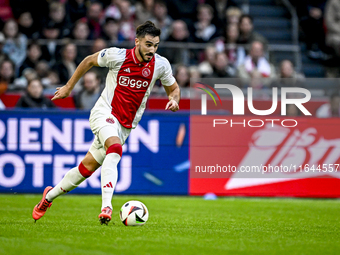 AFC Ajax Amsterdam defender Josip Sutalo plays during the match between Ajax and Groningen at the Johan Cruijff ArenA for the Dutch Eredivis...