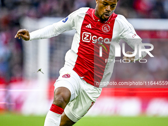 AFC Ajax Amsterdam forward Chuba Akpom plays during the match between Ajax and Groningen at the Johan Cruijff ArenA for the Dutch Eredivisie...