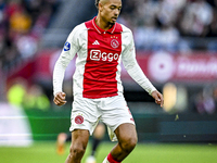 AFC Ajax Amsterdam defender Devyne Rensch plays during the match between Ajax and Groningen at the Johan Cruijff ArenA for the Dutch Eredivi...