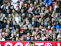 FC Groningen goalkeeper Etienne Vaessen participates in the match between Ajax and Groningen at the Johan Cruijff ArenA for the Dutch Erediv...