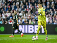 FC Groningen goalkeeper Etienne Vaessen participates in the match between Ajax and Groningen at the Johan Cruijff ArenA for the Dutch Erediv...