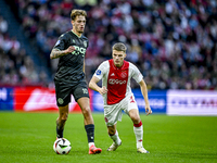 FC Groningen midfielder Luciano Valente and AFC Ajax Amsterdam defender Anton Gaaei participate in the match between Ajax and Groningen at t...