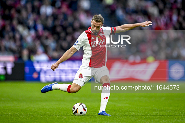 AFC Ajax Amsterdam midfielder Jordan Henderson plays during the match between Ajax and Groningen at the Johan Cruijff ArenA for the Dutch Er...