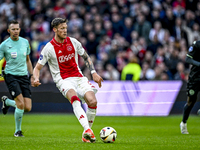 AFC Ajax Amsterdam forward Wout Weghorst plays during the match between Ajax and Groningen at the Johan Cruijff ArenA for the Dutch Eredivis...