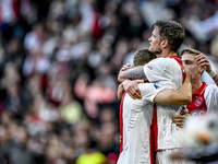 AFC Ajax Amsterdam forward Wout Weghorst celebrates the 2-1 goal during the match between Ajax and Groningen at the Johan Cruijff ArenA for...