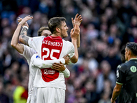 AFC Ajax Amsterdam forward Wout Weghorst celebrates the goal during the match between Ajax and Groningen at the Johan Cruijff ArenA for the...