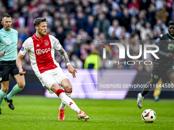 AFC Ajax Amsterdam forward Wout Weghorst plays during the match between Ajax and Groningen at the Johan Cruijff ArenA for the Dutch Eredivis...