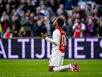 AFC Ajax Amsterdam forward Chuba Akpom celebrates the 3-1 goal during the match between Ajax and Groningen at the Johan Cruijff ArenA for th...