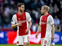 AFC Ajax Amsterdam midfielder Branco van den Boomen and AFC Ajax Amsterdam midfielder Davy Klaassen play during the match between Ajax and G...