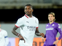 Rafael Leao of AC Milan looks on during the Serie A Enilive match between ACF Fiorentina and AC Milan at Stadio Artemio Franchi on October 0...