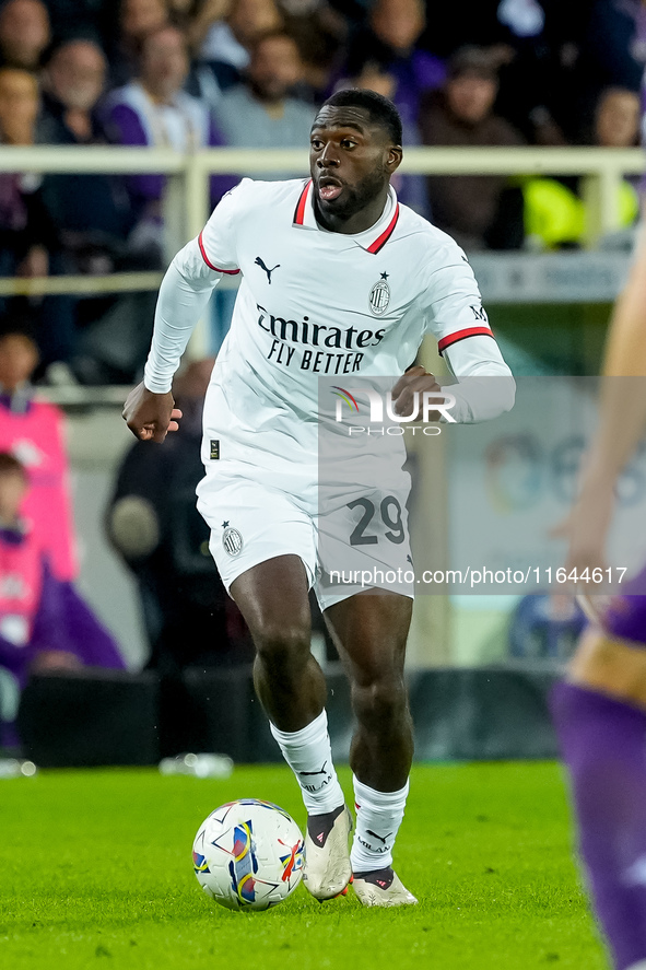 Youssouf Fofana of AC Milan during the Serie A Enilive match between ACF Fiorentina and AC Milan at Stadio Artemio Franchi on October 06, 20...