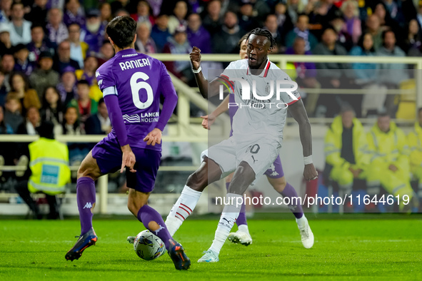 Tammy Abraham of AC Milan during the Serie A Enilive match between ACF Fiorentina and AC Milan at Stadio Artemio Franchi on October 06, 2024...