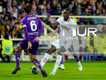 Tammy Abraham of AC Milan during the Serie A Enilive match between ACF Fiorentina and AC Milan at Stadio Artemio Franchi on October 06, 2024...