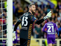 David De Gea of ACF Fiorentina celebrates after saving the secon penalty kick of the match during the Serie A Enilive match between ACF Fior...