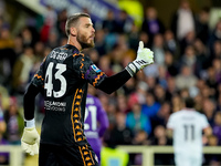 David De Gea of ACF Fiorentina celebrates after saving the secon penalty kick of the match during the Serie A Enilive match between ACF Fior...