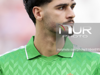 Johnny Cardoso of Real Betis participates in the La Liga EA Sports match between Sevilla FC and Real Betis at Sanchez Pizjuan in Seville, Sp...