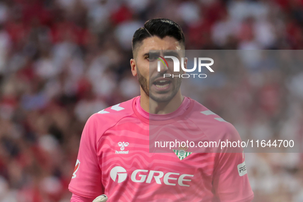 Rui Silva of Real Betis participates in the La Liga EA Sports match between Sevilla FC and Real Betis at Sanchez Pizjuan in Seville, Spain,...