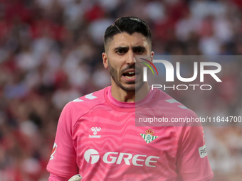 Rui Silva of Real Betis participates in the La Liga EA Sports match between Sevilla FC and Real Betis at Sanchez Pizjuan in Seville, Spain,...