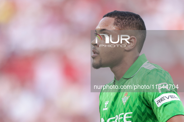 Vitor Roque of Real Betis participates in the La Liga EA Sports match between Sevilla FC and Real Betis at Sanchez Pizjuan in Seville, Spain...