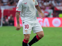 Jesus Joaquin Fernandez ''Suso'' of Sevilla FC controls the ball during the La Liga EA Sports match between Sevilla FC and Real Betis at San...