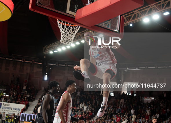 Niccolò Mannion plays for Openjobmetis Varese during the LBA Italy Championship match between Openjobmetis Varese and Bertram Derthona Torto...