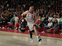 Niccolò Mannion plays for Openjobmetis Varese during the LBA Italy Championship match between Openjobmetis Varese and Bertram Derthona Torto...