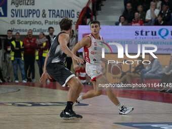 Matteo Librizzi of Openjobmetis Varese plays during the LBA Italy Championship match between Openjobmetis Varese and Bertram Derthona Torton...