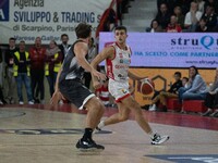 Matteo Librizzi of Openjobmetis Varese plays during the LBA Italy Championship match between Openjobmetis Varese and Bertram Derthona Torton...