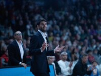 Head Coach Herman Mandole of Openjobmetis Varese is present during the LBA Italy Championship match between Openjobmetis Varese and Bertram...