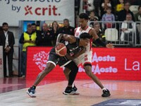 Jaylen Hands plays for Openjobmetis Varese during the LBA Italy Championship match between Openjobmetis Varese and Bertram Derthona Tortona...