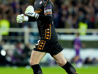 David De Gea of ACF Fiorentina celebrates after Albert Gudmundsson scored second goal during the Serie A Enilive match between ACF Fiorentin...