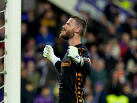 David De Gea of ACF Fiorentina celebrates after Albert Gudmundsson scored second goal during the Serie A Enilive match between ACF Fiorentin...