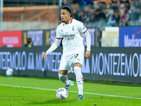 Noah Okafor of AC Milan during the Serie A Enilive match between ACF Fiorentina and AC Milan at Stadio Artemio Franchi on October 06, 2024 i...