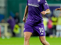 Albert Gudmundsson of ACF Fiorentina during the Serie A Enilive match between ACF Fiorentina and AC Milan at Stadio Artemio Franchi on Octob...