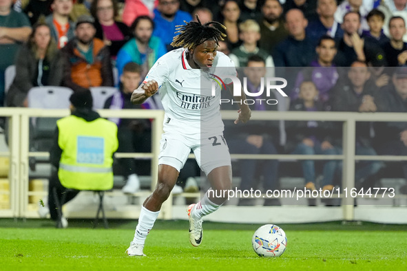 Samuel Chukwueze of AC Milan during the Serie A Enilive match between ACF Fiorentina and AC Milan at Stadio Artemio Franchi on October 06, 2...