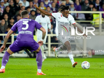 Samuel Chukwueze of AC Milan during the Serie A Enilive match between ACF Fiorentina and AC Milan at Stadio Artemio Franchi on October 06, 2...